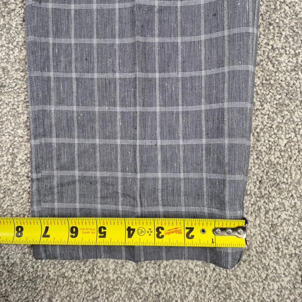 Banana Republic Linen Blend Dress Pants Mens 33x30 Gray Windowpane